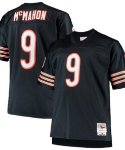 Men's Chicago Bears Jim McMahon Mitchell & Ness Navy Big & Tall 1985 Retired Player Jersey JS6152 nicesnker