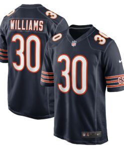 Men's Chicago Bears Joejuan Williams Navy Game Jersey JS2602 nicesnker