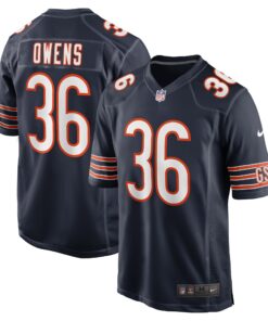 Men's Chicago Bears Jonathan Owens Navy Game Jersey JS7495 nicesnker