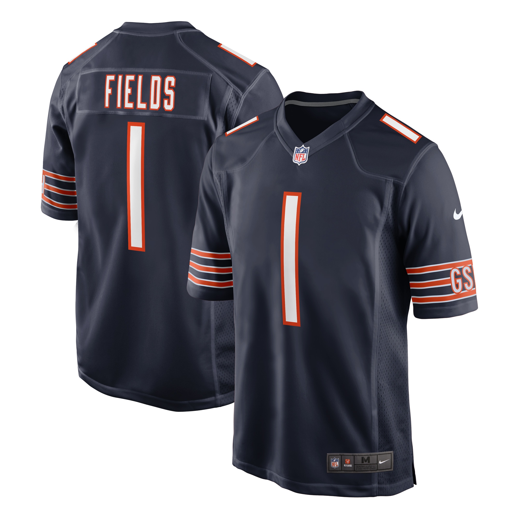 Men's Chicago Bears Justin Fields Navy Game Jersey JS3896 nicesnker