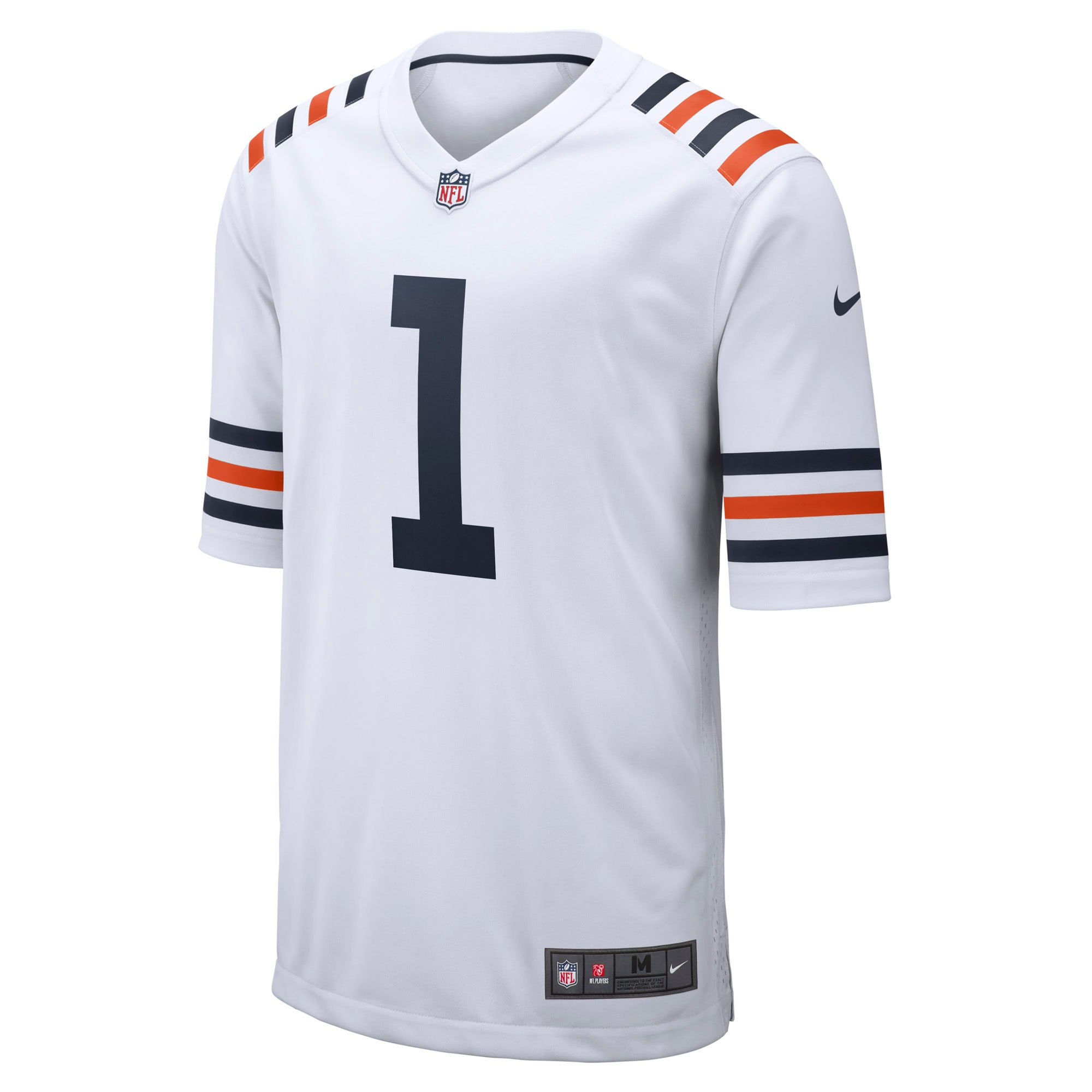 Men's Chicago Bears Justin Fields White Alternate Classic Game Jersey JS9490 nicesnker - Image 2