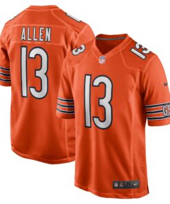 Men's Chicago Bears Keenan Allen Orange Alternate Game Jersey JS1563 nicesnker