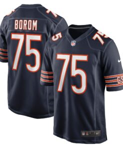 Men's Chicago Bears Larry Borom Navy Game Jersey JS4126 nicesnker