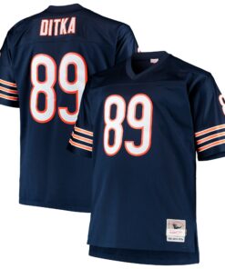 Men's Chicago Bears Mike Ditka Mitchell & Ness Navy Big & Tall 1966 Retired Player Jersey JS9759 nicesnker
