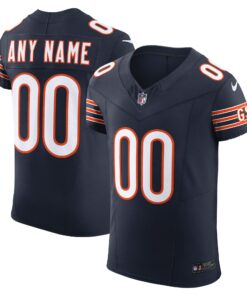 Men's Chicago Bears Navy Vapor F.U.S.E. Elite Custom Jersey JS7077 nicesnker