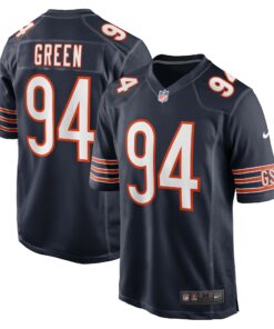 Men's Chicago Bears Rasheem Green Navy Game Jersey JS4055 nicesnker