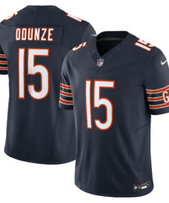 Men's Chicago Bears Rome Odunze Navy Vapor F.U.S.E. Limited Jersey JS4003 nicesnker