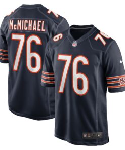 Men's Chicago Bears Steve McMichael Navy Retired Player Game Jersey JS5041 nicesnker