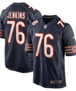 Men's Chicago Bears Teven Jenkins Navy Game Jersey JS3110 nicesnker