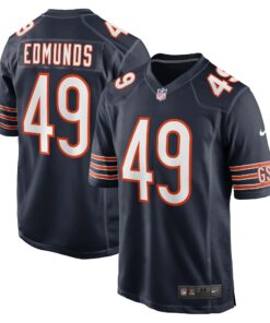 Men's Chicago Bears Tremaine Edmunds Navy Game Player Jersey JS4654 nicesnker