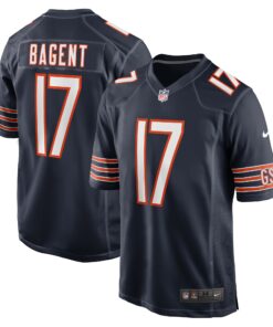 Men's Chicago Bears Tyson Bagent Navy Game Jersey JS4018 nicesnker