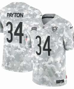 Men's Chicago Bears Walter Payton Arctic Camo 2024 Salute to Service Retired Player Limited Jersey JS4576 nicesnker