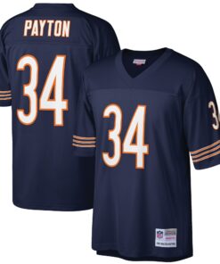 Men's Chicago Bears Walter Payton Mitchell & Ness Navy Big & Tall 1985 Retired Player Jersey JS9604 nicesnker