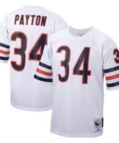 Men's Chicago Bears Walter Payton Mitchell & Ness White Big & Tall 1985 Retired Player Jersey JS7660 nicesnker