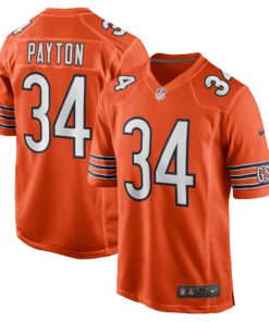 Men's Chicago Bears Walter Payton Orange Retired Player Jersey JS6200 nicesnker