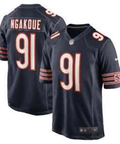 Men's Chicago Bears Yannick Ngakoue Navy Team Game Jersey JS7733 nicesnker