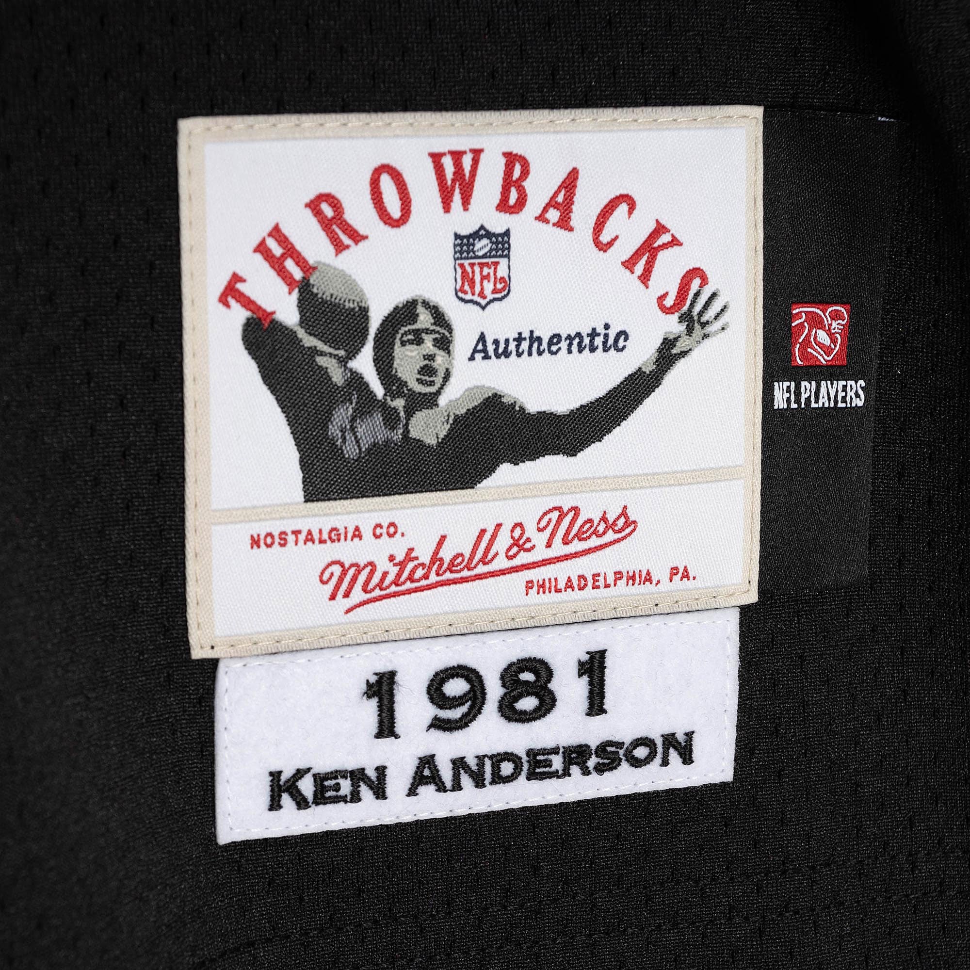 Men's Cincinnati Bengals 1981 Ken Anderson Mitchell & Ness Black Throwback Retired Player Jersey JS4182 nicesnker - Image 5