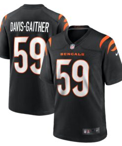 Men's Cincinnati Bengals Akeem Davis-Gaither Black Game Player Jersey JS1233 nicesnker