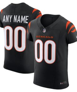 Men's Cincinnati Bengals Black Team Vapor F.U.S.E. Elite Custom Jersey JS5961 nicesnker