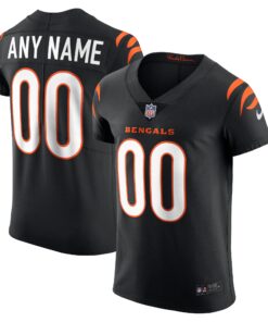 Men's Cincinnati Bengals Black Vapor Elite Custom Jersey JS9020 nicesnker