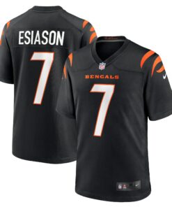 Men's Cincinnati Bengals Boomer Esiason Black Retired Player Jersey JS5172 nicesnker