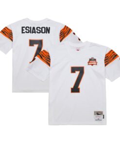 Men's Cincinnati Bengals Boomer Esiason Mitchell & Ness White 1984 Legacy Jersey JS8307 nicesnker