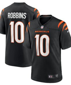 Men's Cincinnati Bengals Brad Robbins Black Team Game Jersey JS1451 nicesnker