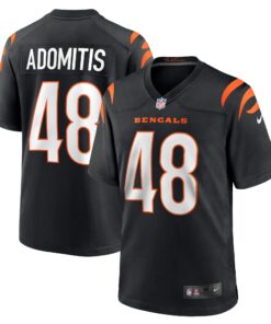 Men's Cincinnati Bengals Cal Adomitis Black Game Player Jersey JS3108 nicesnker