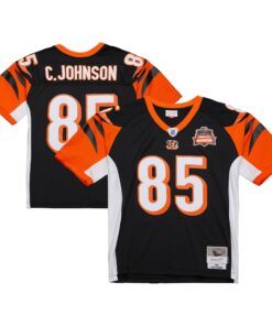 Men's Cincinnati Bengals Chad Johnson Mitchell & Ness Black 2004 Legacy Jersey JS2570 nicesnker