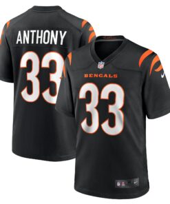 Men's Cincinnati Bengals Daijahn Anthony Black Game Jersey JS9458 nicesnker