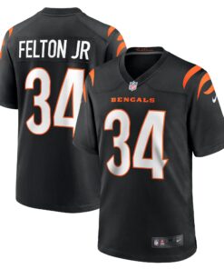 Men's Cincinnati Bengals Demetric Felton Jr. Black Team Game Jersey JS2773 nicesnker