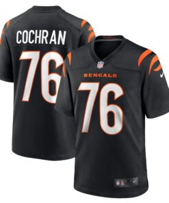 Men's Cincinnati Bengals Devin Cochran Black Game Player Jersey JS3300 nicesnker