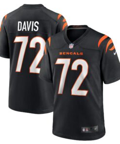 Men's Cincinnati Bengals Domenique Davis Black Game Player Jersey JS4576 nicesnker