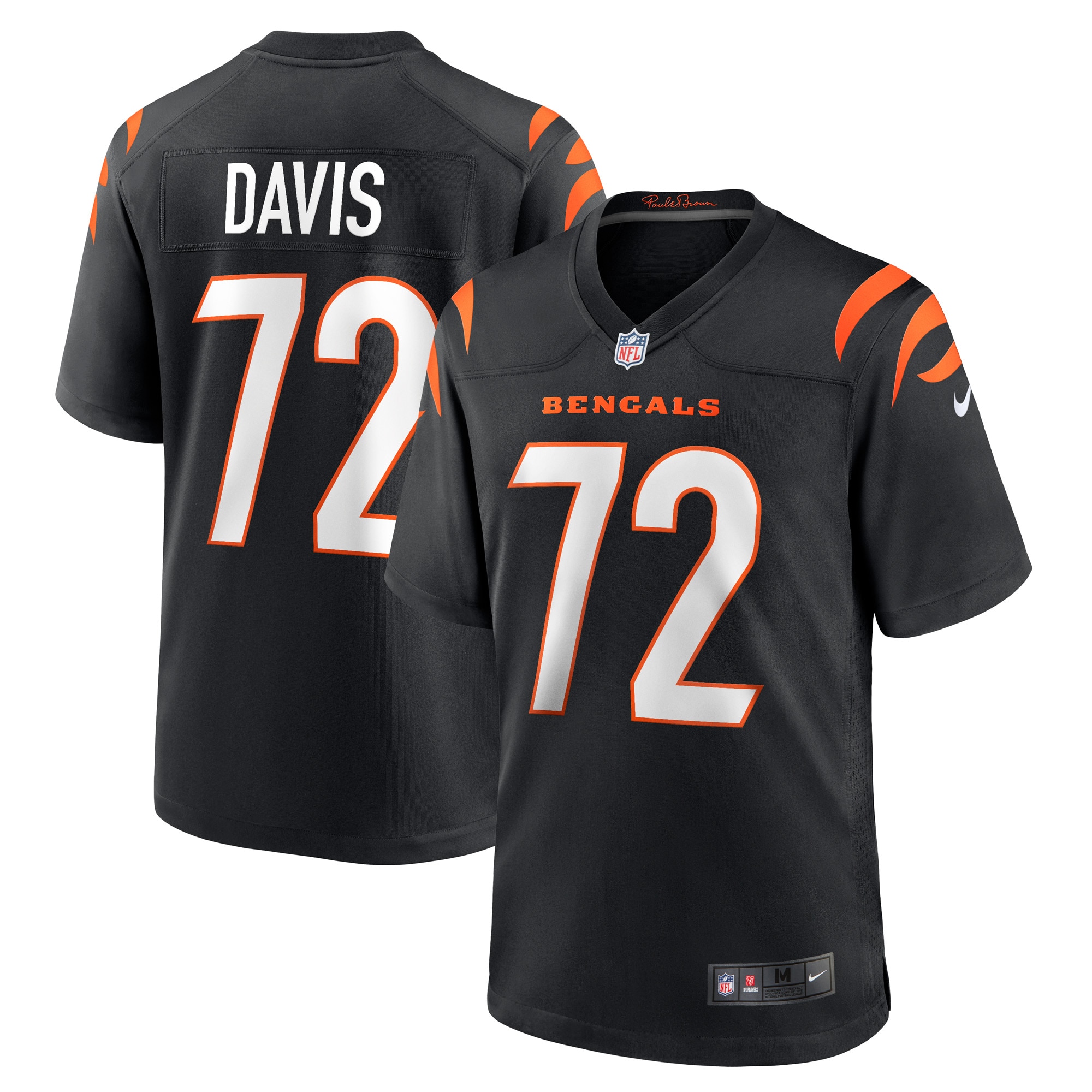 Men's Cincinnati Bengals Domenique Davis Black Game Player Jersey JS4576 nicesnker