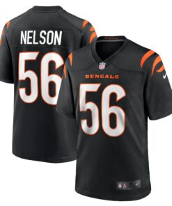 Men's Cincinnati Bengals Garrett Nelson Black Game Jersey JS9843 nicesnker