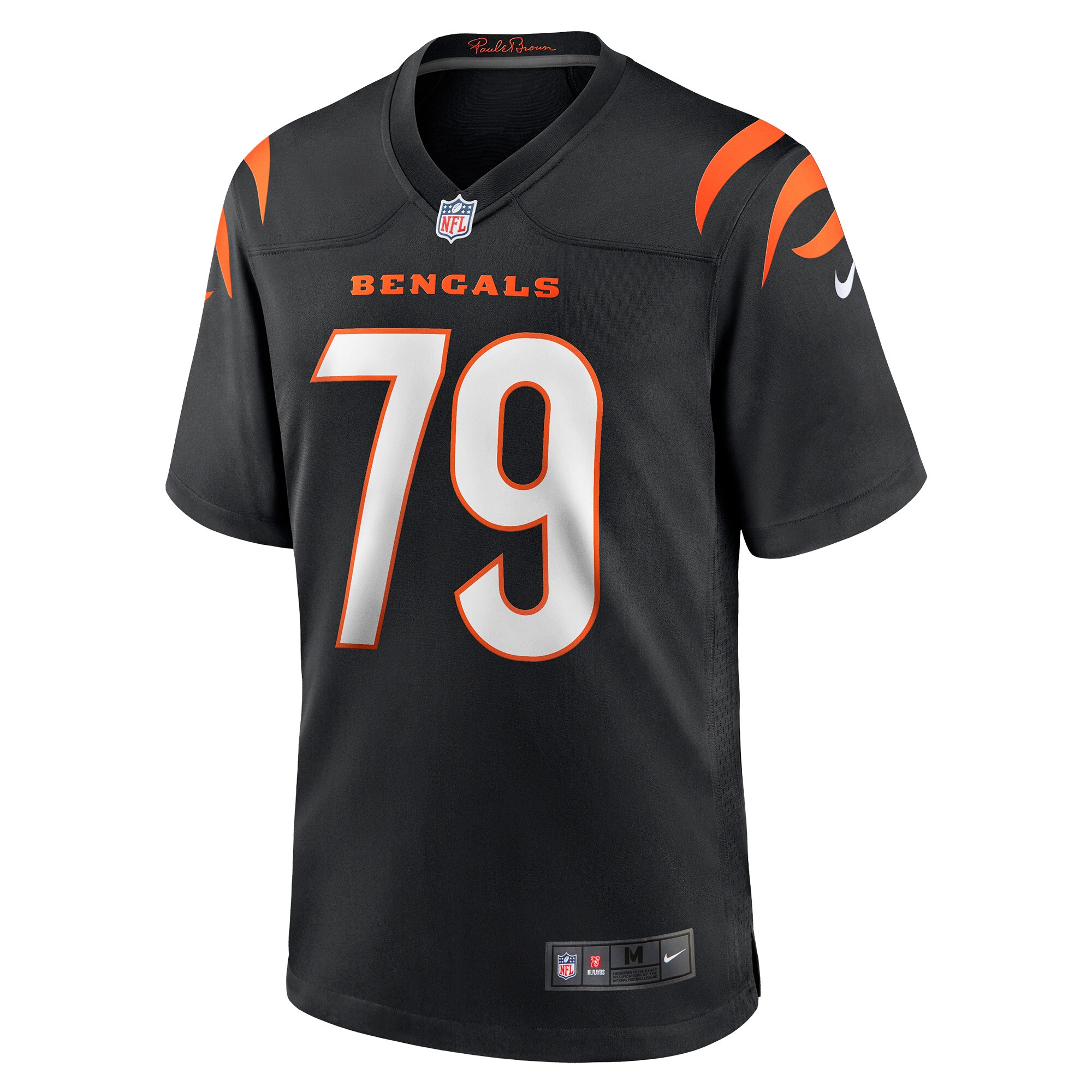 Men's Cincinnati Bengals Jackson Carman Black Game Jersey JS5595 nicesnker - Image 2