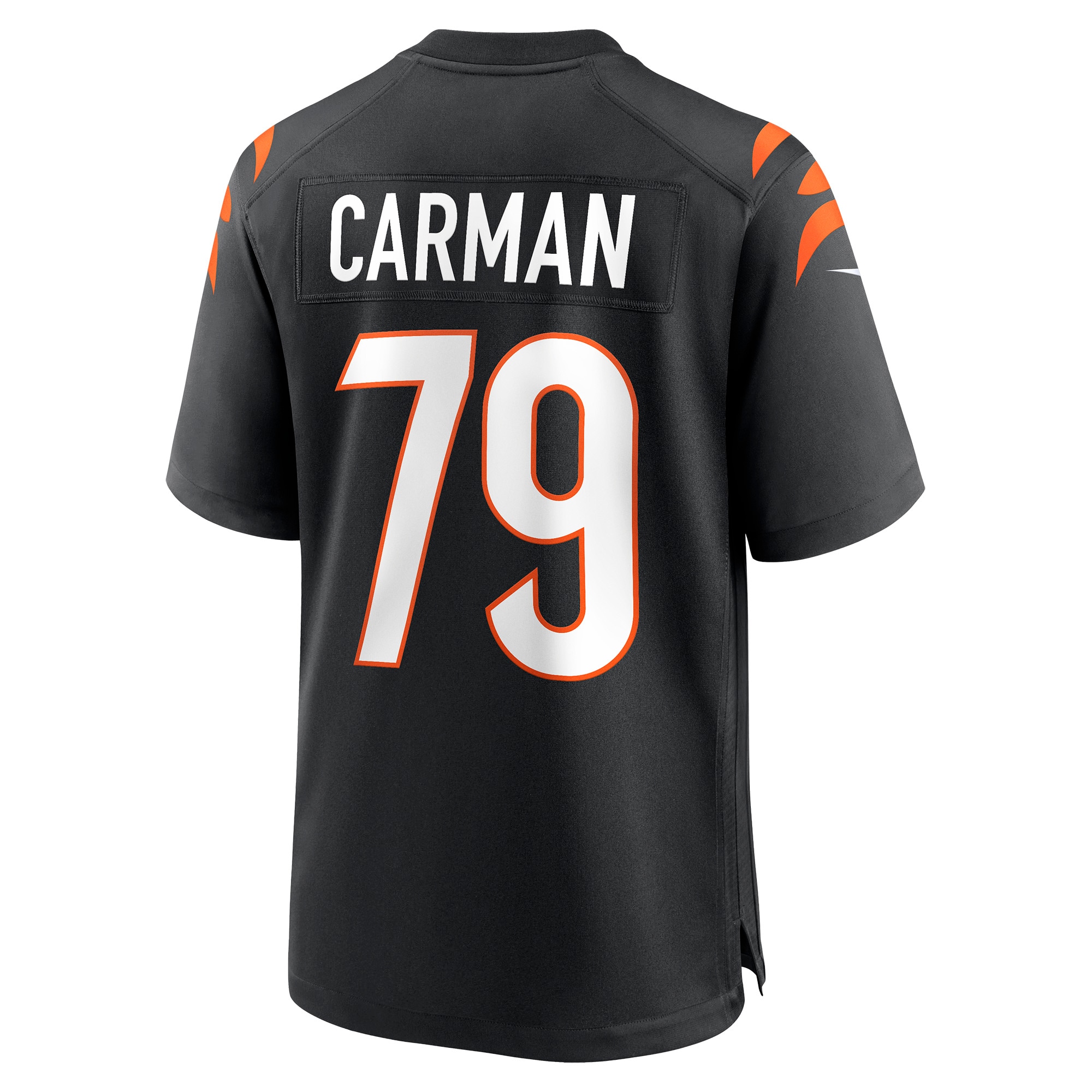 Men's Cincinnati Bengals Jackson Carman Black Game Jersey JS5595 nicesnker - Image 3