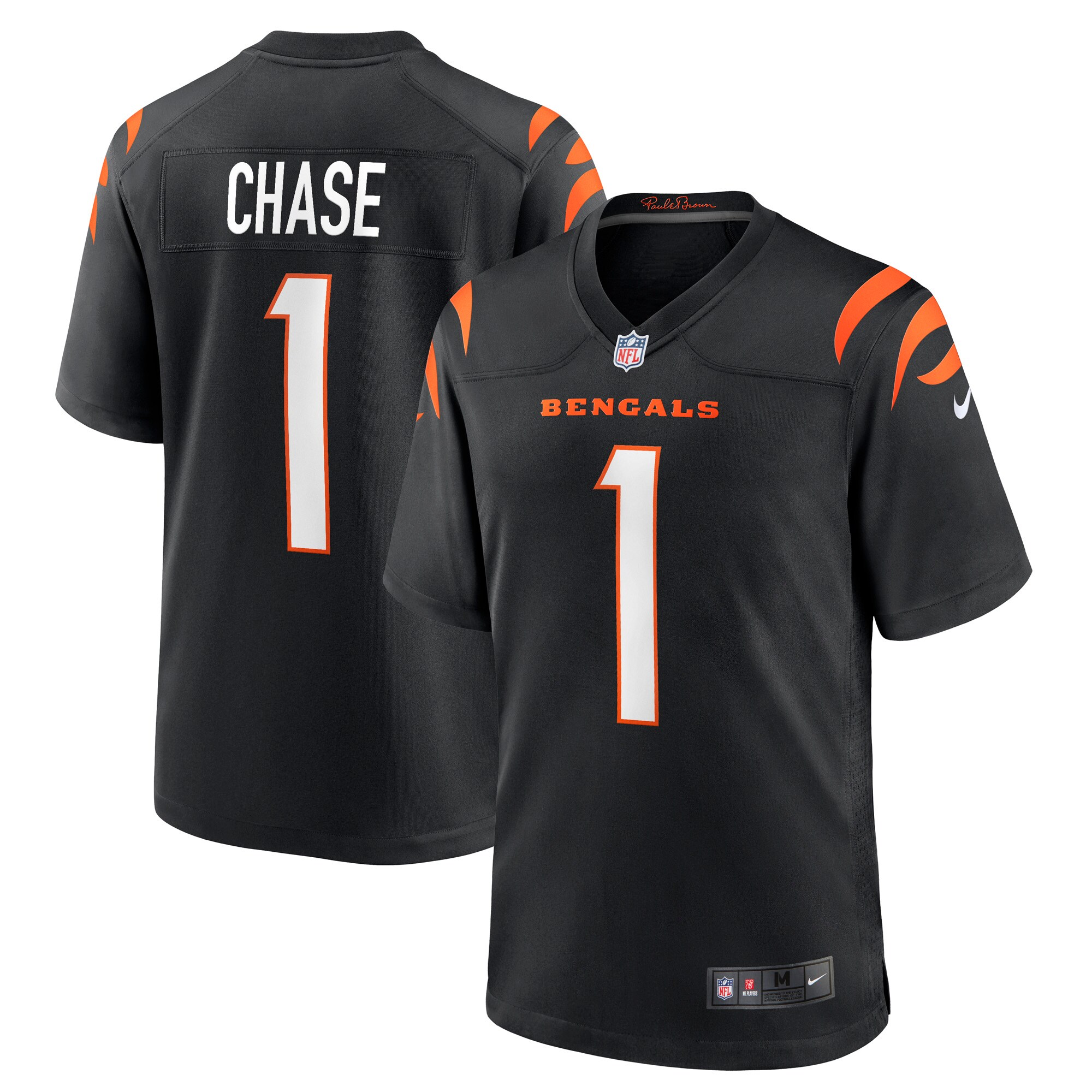 Men's Cincinnati Bengals Ja'Marr Chase Black Game Jersey JS6688 nicesnker