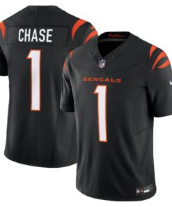 Men's Cincinnati Bengals Ja'Marr Chase Black Vapor F.U.S.E. Limited Jersey JS7818 nicesnker