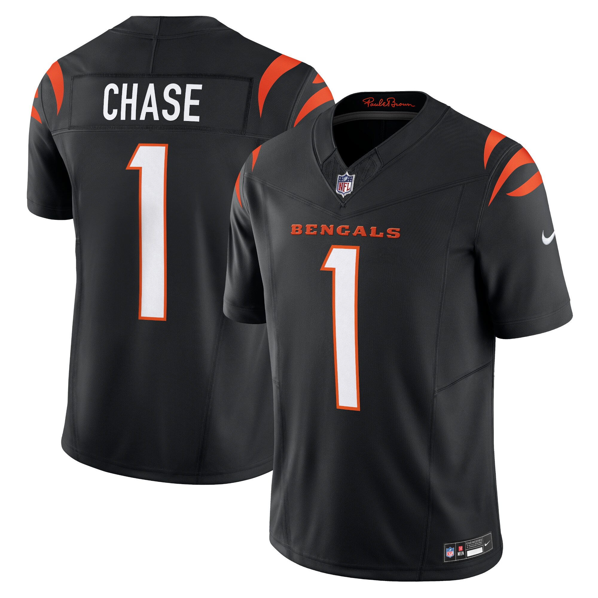 Men's Cincinnati Bengals Ja'Marr Chase Black Vapor F.U.S.E. Limited Jersey JS7818 nicesnker