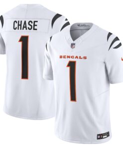 Men's Cincinnati Bengals Ja'Marr Chase White Vapor F.U.S.E. Limited Jersey JS4682 nicesnker