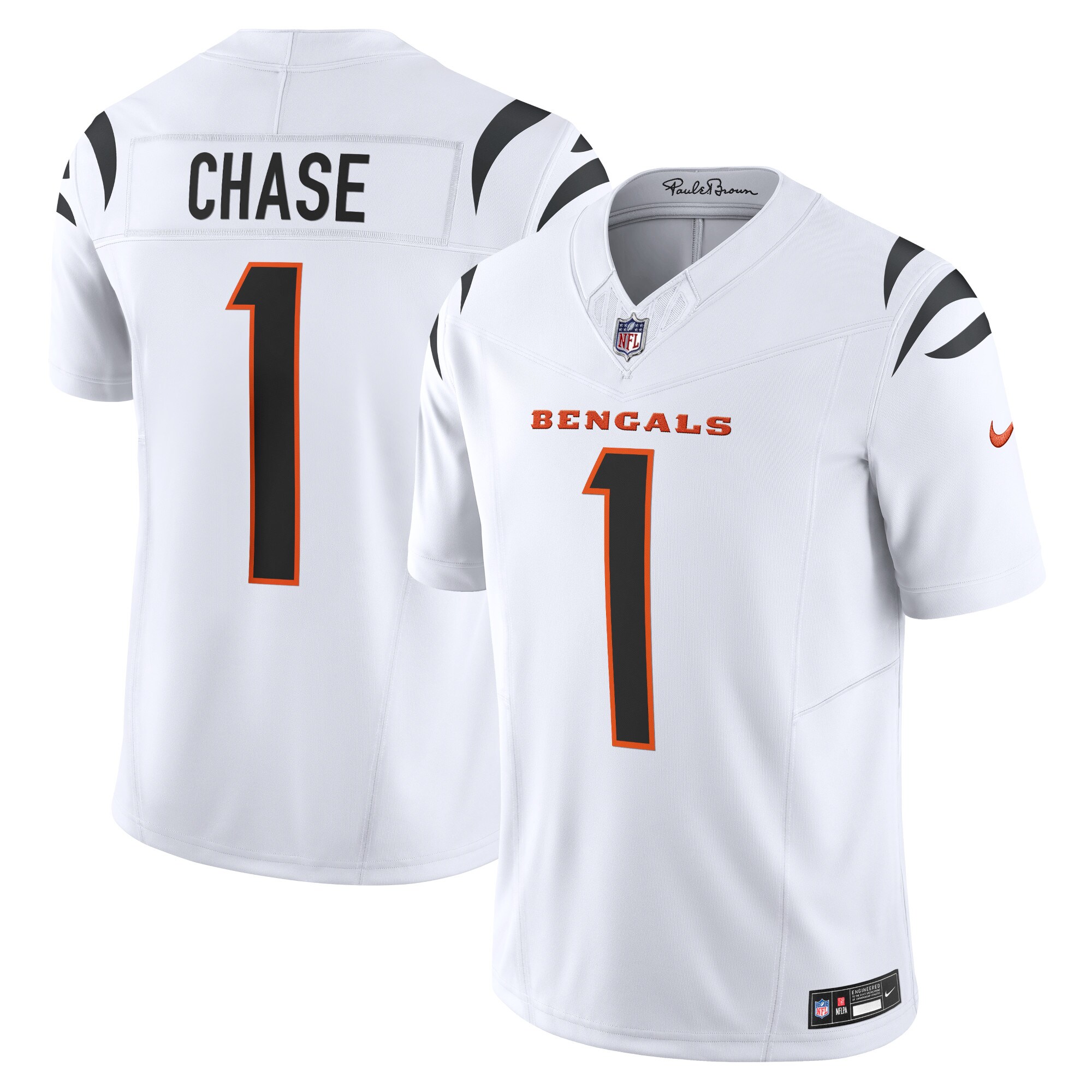 Men's Cincinnati Bengals Ja'Marr Chase White Vapor F.U.S.E. Limited Jersey JS4682 nicesnker