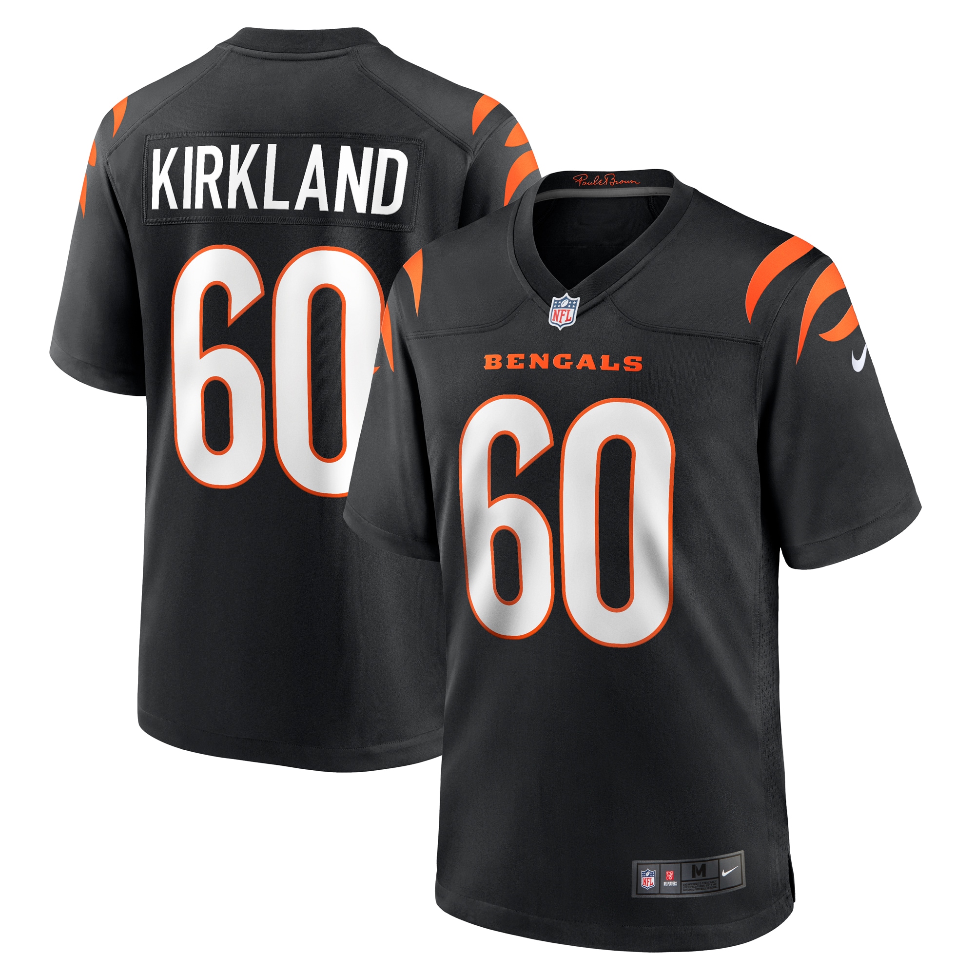 Men's Cincinnati Bengals Jaxson Kirkland Black Team Game Jersey JS6611 nicesnker