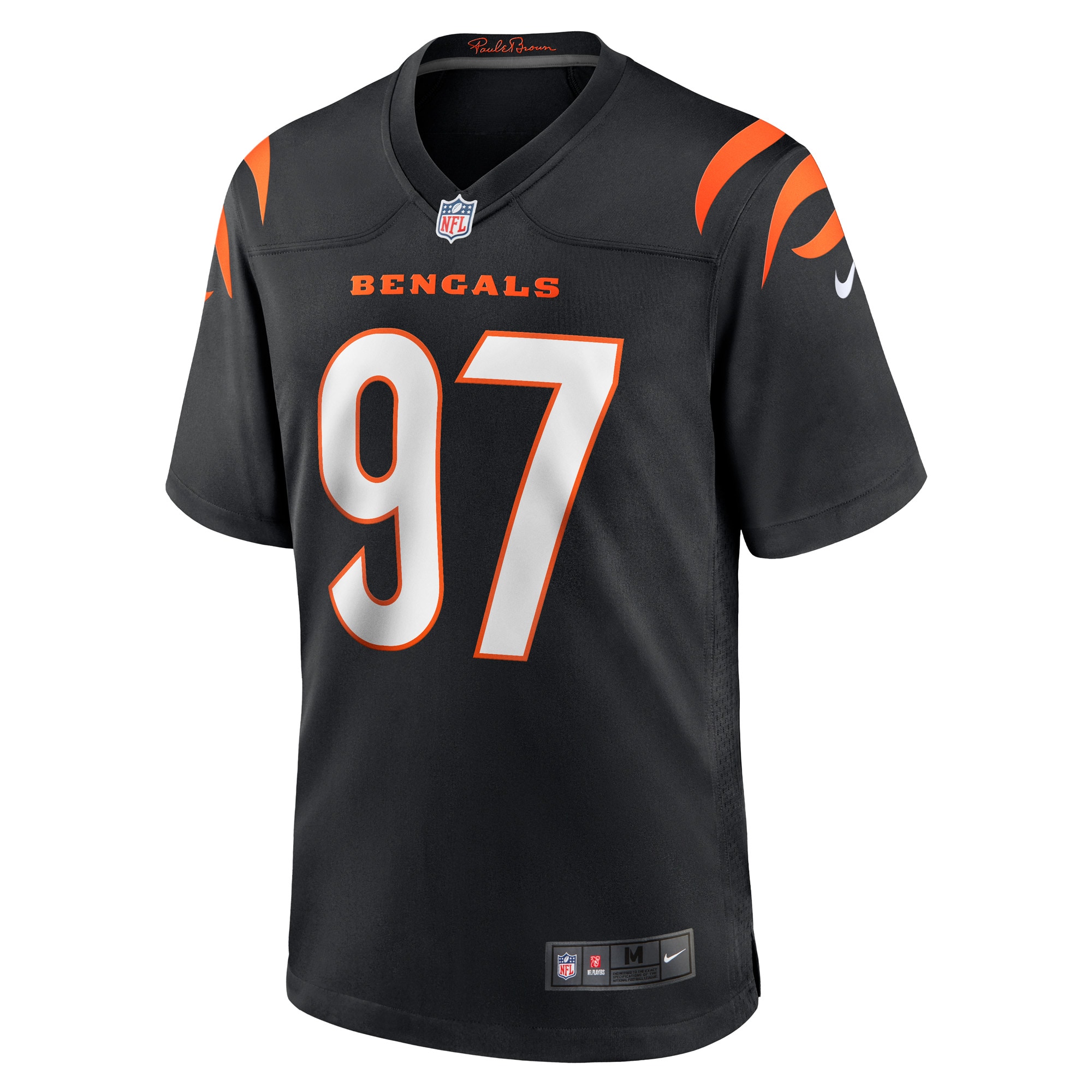 Men's Cincinnati Bengals Jay Tufele Black Game Player Jersey JS8493 nicesnker - Image 2