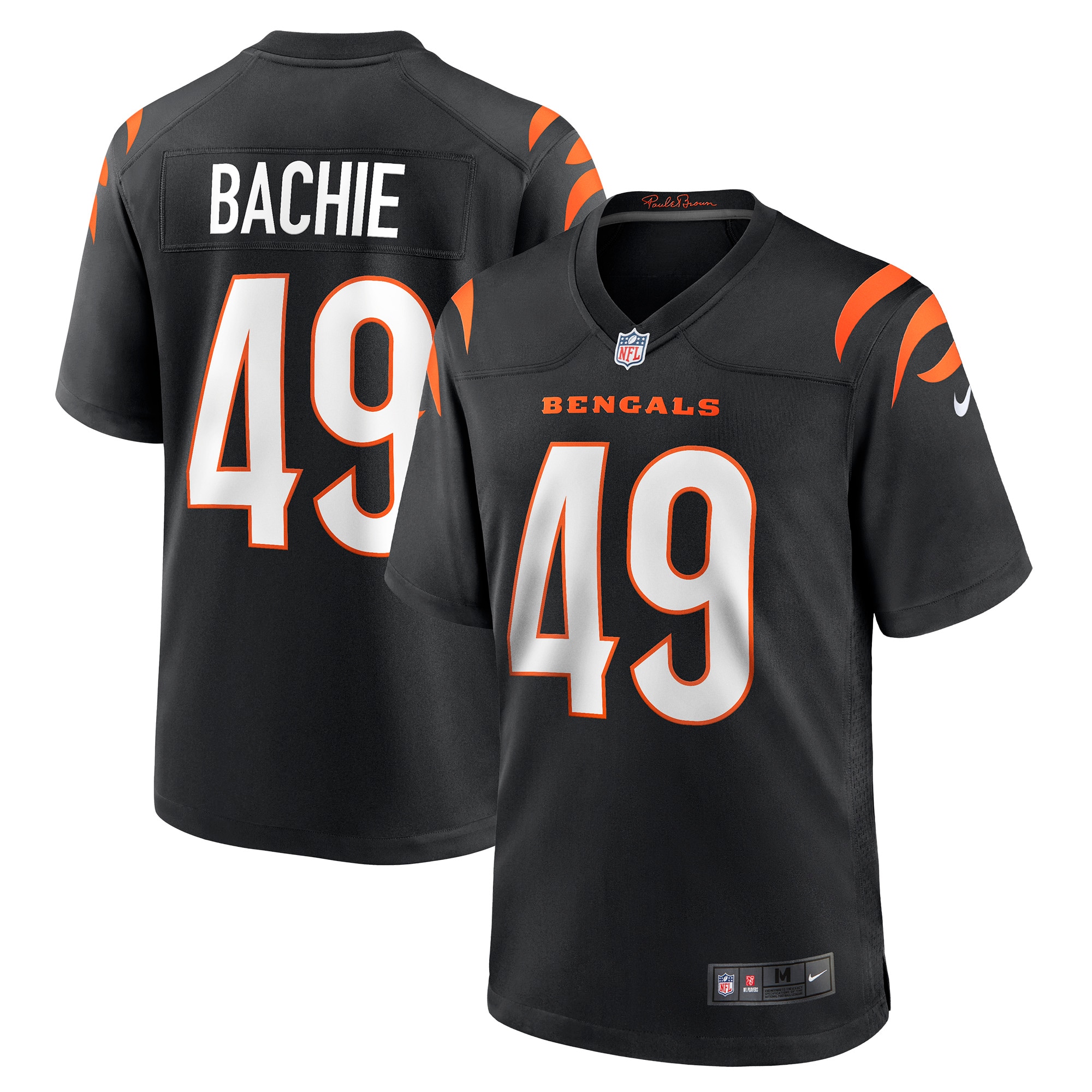 Men's Cincinnati Bengals Joe Bachie Black Game Jersey JS6539 nicesnker