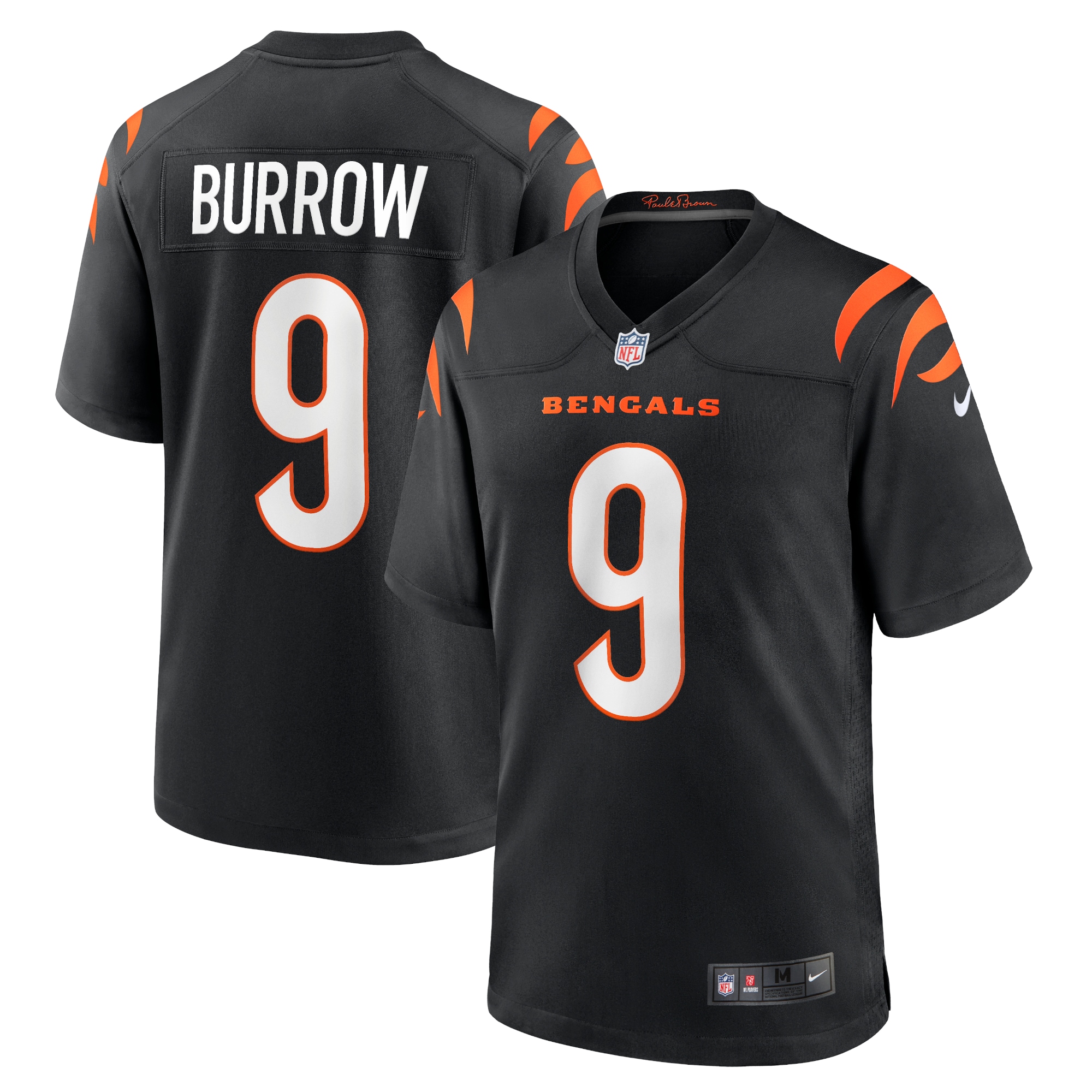 Men's Cincinnati Bengals Joe Burrow Black Player Game Jersey JS9156 nicesnker