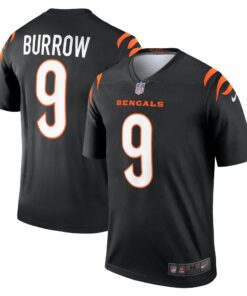 Men's Cincinnati Bengals Joe Burrow Black Team Legend Player Performance Top JS4939 nicesnker
