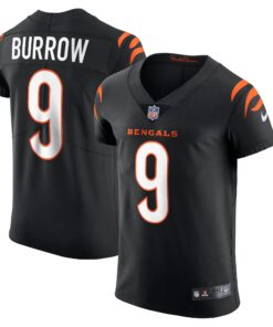 Men's Cincinnati Bengals Joe Burrow Black Vapor Elite Jersey JS6535 nicesnker