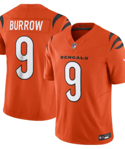 Men's Cincinnati Bengals Joe Burrow Orange Vapor F.U.S.E. Limited Jersey JS9120 nicesnker