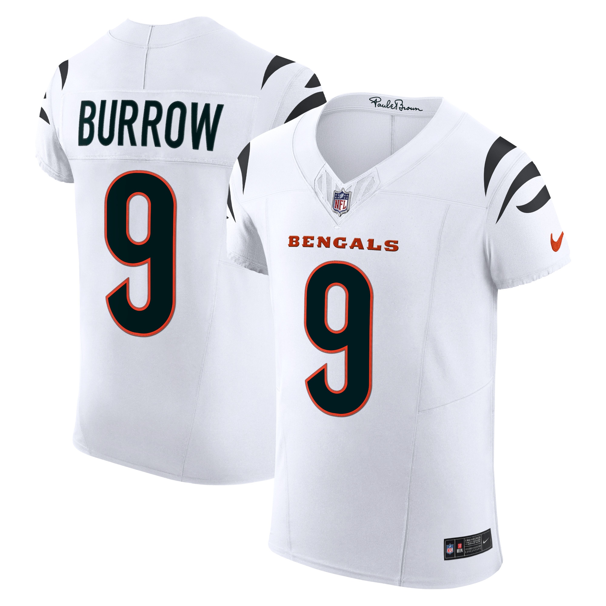 Men's Cincinnati Bengals Joe Burrow White Vapor F.U.S.E. Elite Jersey JS9552 nicesnker
